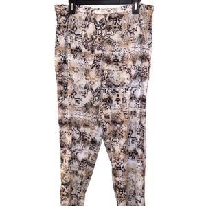 Calvin Klein Snake Print Pleated Dress Pant L